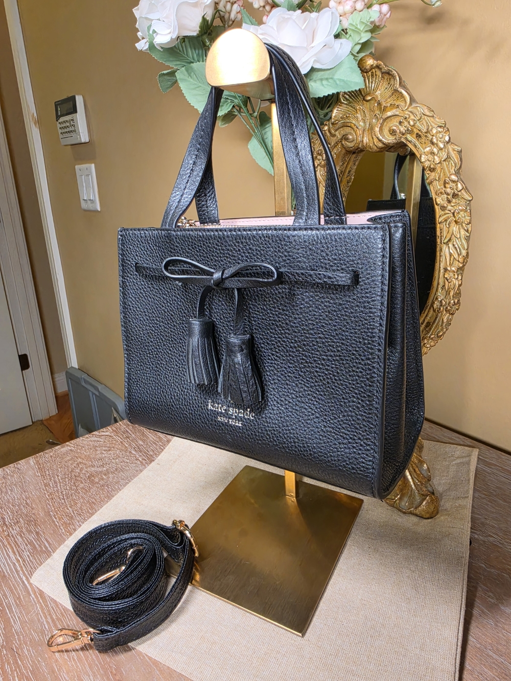 kate spade Pebbled Leather Crossbody Satchel w/ Tassels (Retail $279) - Picture 5 of 14